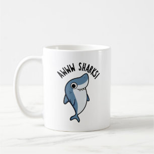 Awww Sharks Funny Animal Pun Kaffeetasse