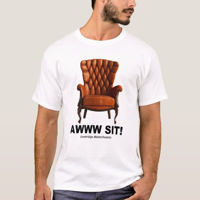 Awww Sit Cambridge Massachusetts T-Shirt (Vorderseite)