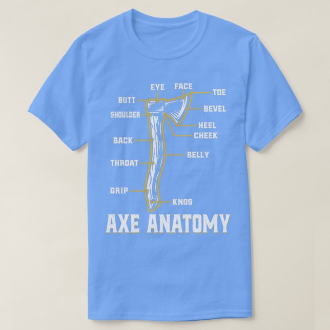 Ax Anatomy Funny Ax Hatchet Thrower Throwing Clas T-Shirt (Design vorne)