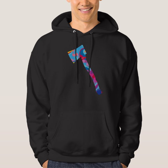 Ax Ax farbige Grafik Hoodie (Vorderseite)
