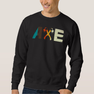Ax Letting Vintage Äxte werfen Tomahawk Sweatshirt