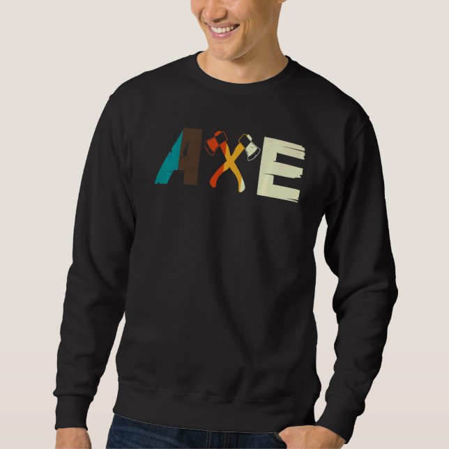 Ax Letting Vintage Äxte werfen Tomahawk Sweatshirt (Vorderseite)
