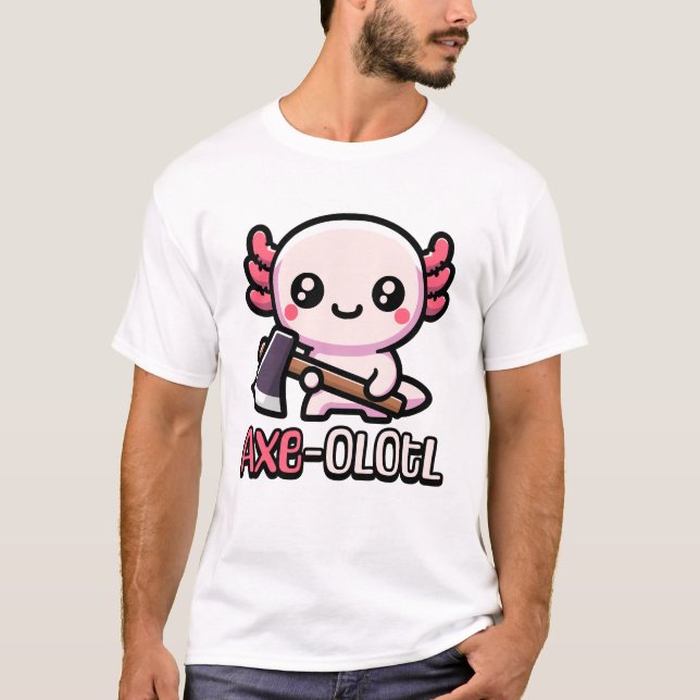 Ax-Olotl! Niedlicher Axolotl Pub T-Shirt (Vorderseite)