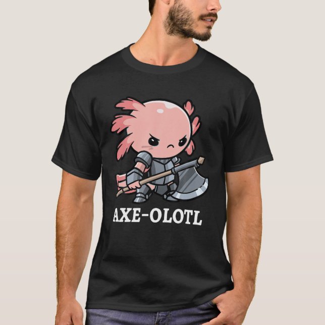 Ax olotl Warrior Axolotl Mexican Salamander Ax F T-Shirt (Vorderseite)