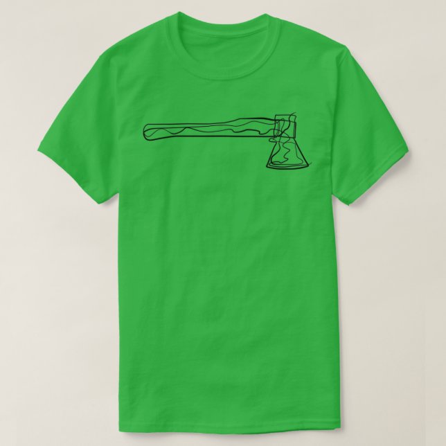 Ax One Line Zeichnend T-Shirt (Design vorne)
