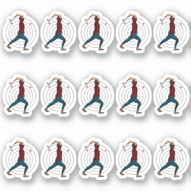 Ax Throwing Aufkleber (Vorderseite)