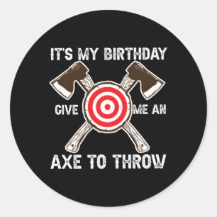 Ax Throwing Ax Thrower Runder Aufkleber