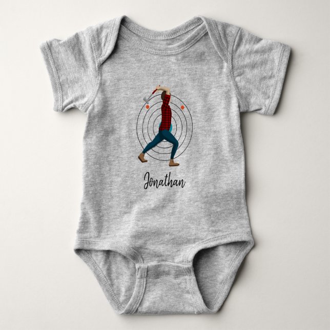 Ax Throwing Baby Strampler (Vorderseite)