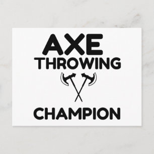 AX THROWING CHAMPION POSTKARTE