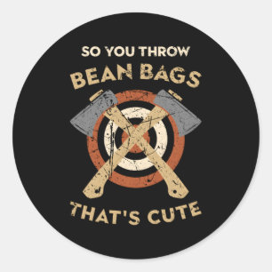 Ax Throwing Chet und Ax Lumberjack Hobby Runder Aufkleber