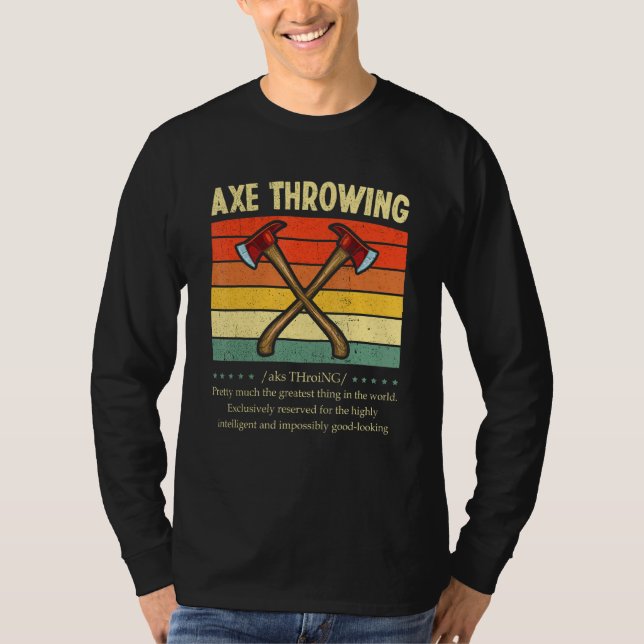 Ax Throwing Definition Retro Hatchet Ax Thrower L T-Shirt (Vorderseite)