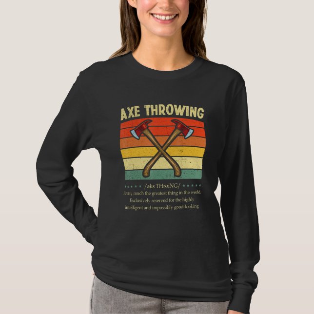Ax Throwing Definition Retro Hatchet Ax Thrower L T-Shirt (Vorderseite)