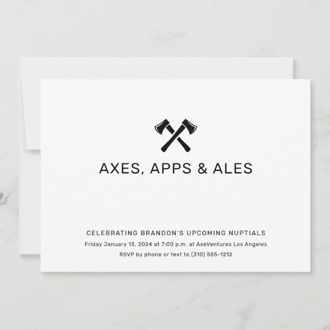Ax-Throwing-Einladung Einladung (Vorderseite)