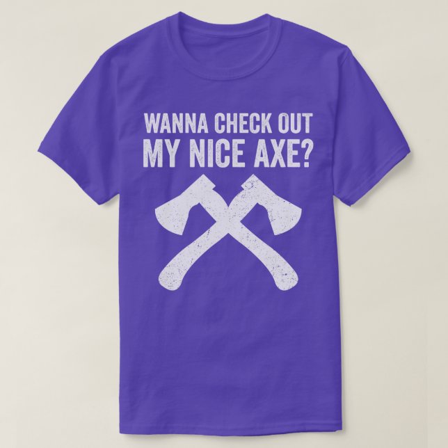 Ax Throwing Funny Ax Thrower Puff T-Shirt (Design vorne)