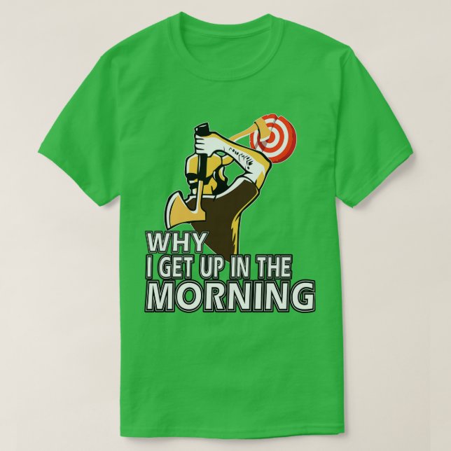 Ax-Throwing für Männer, die dunkles Holz hacken T-Shirt (Design vorne)