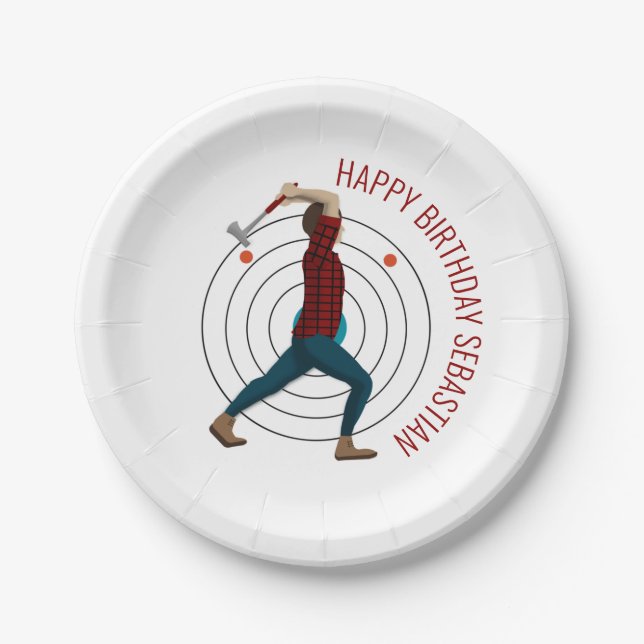 Ax Throwing Pappteller (Vorderseite)