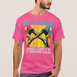 Ax Throwing Safety First Ax Throwing and Bier 2 T-Shirt