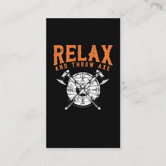 Ax Throwing Sprichwort Woodworker Joke Ax Thrower Visitenkarte (Vorderseite)