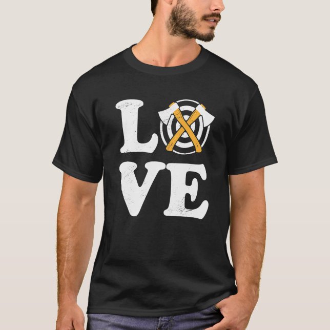 Ax Throwing-Target-Übung Hatchet-Wurfspion T-Shirt (Vorderseite)