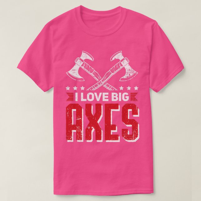 Ax-Throwing-Zitat große Äxte T-Shirt (Design vorne)
