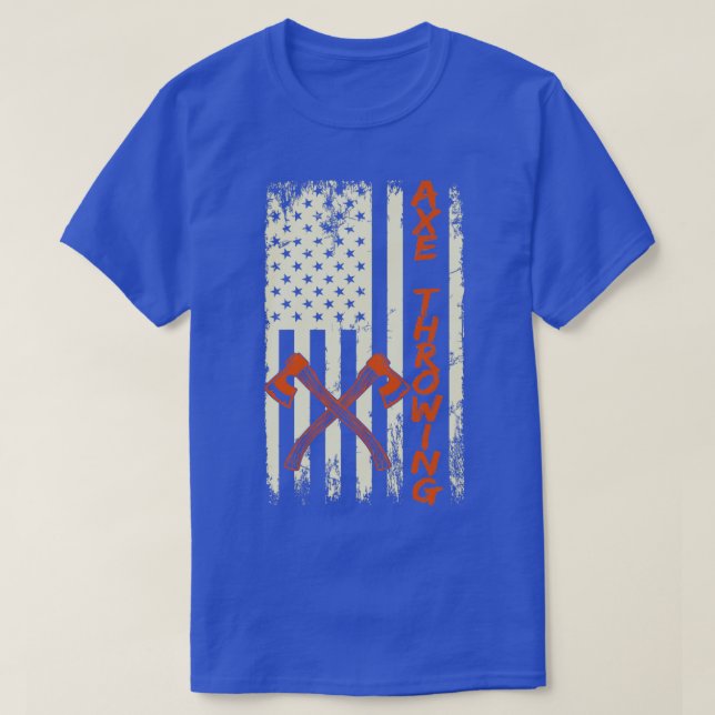 Ax Werfen amerikanische Flagge werfen Achsen Class T-Shirt (Design vorne)