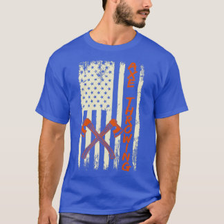 Ax Werfen amerikanische Flagge werfen Achsen Class T-Shirt