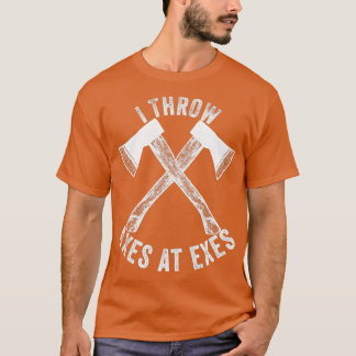 Ax werfen Tomahawk doppelte ax Geschenk 24 T-Shirt
