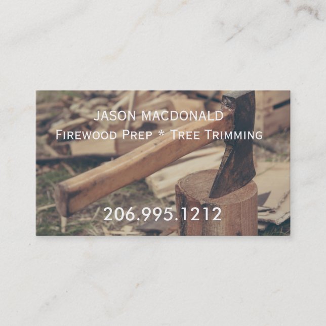 Ax & Wood Business Card Visitenkarte (Vorderseite)