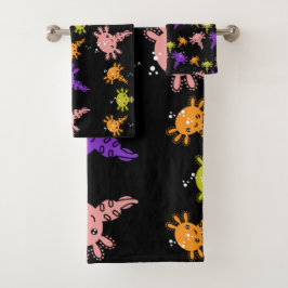 Axaotl Salamander Kids Gift Badhandtuch Set