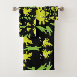 Axaotl Salamander Kids Gift Badhandtuch Set
