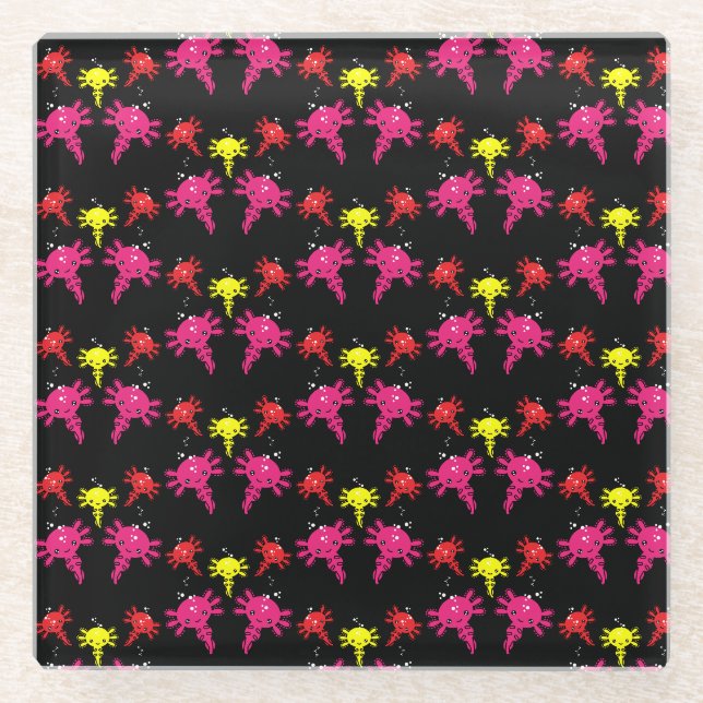 Axaotl Salamander Kids Gift Glasuntersetzer (Vorderseite)