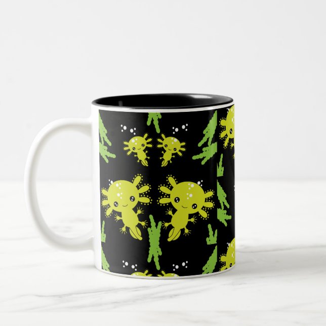 Axaotl Salamander Kids Gift Zweifarbige Tasse (Links)