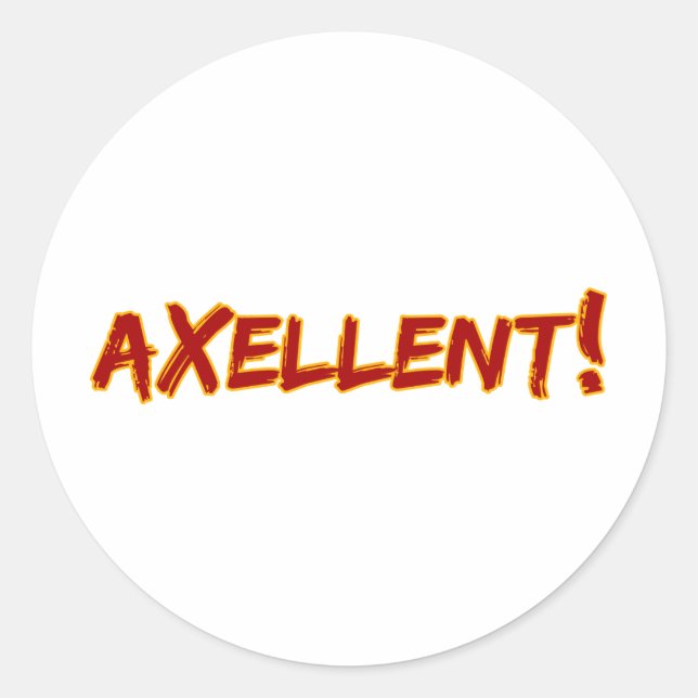 Axellent! Runder Aufkleber (Vorderseite)