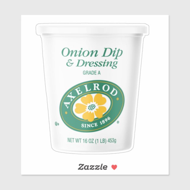 Axelrod Onion Dip & Dressing Aufkleber (Blatt)