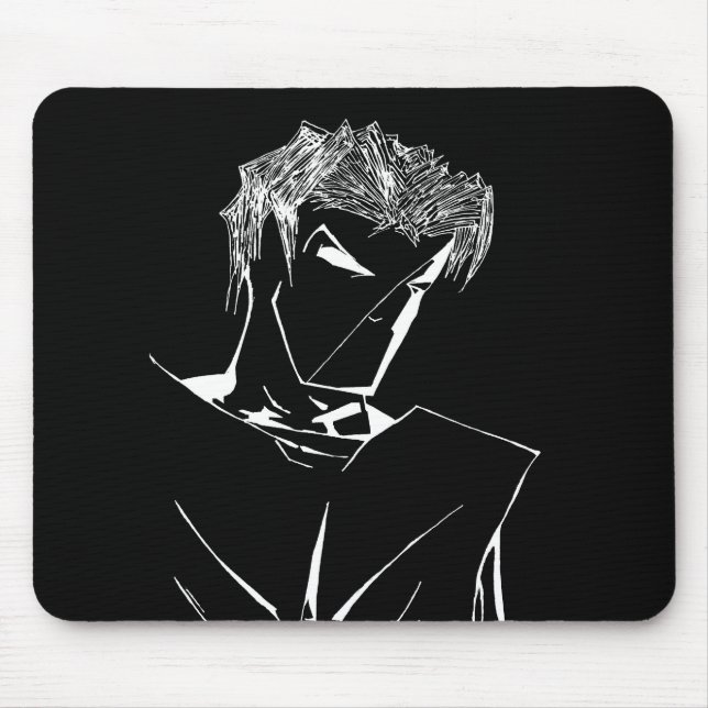 Axiom-man Reverse Black and White Mouse Pad Mousepad (Vorne)
