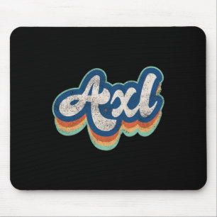 Axl Vorname Boy Vintag Style 70er 80er Personali Mousepad
