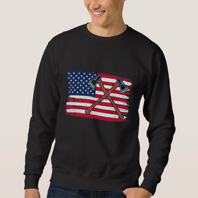 Axle Maker Patriotic Us Flag Sweatshirt (Vorderseite)