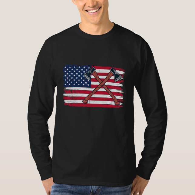 Axle Maker Patriotic Us Flag T-Shirt (Vorderseite)