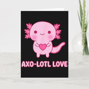 Axo-Lotl Liebe Kawaii Axolotl Herz Valentinstag Sü Karte