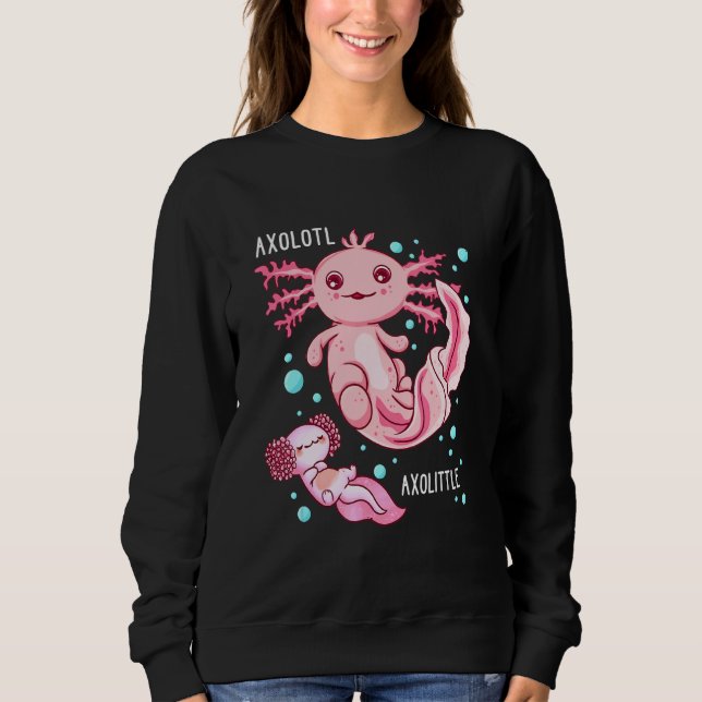 Axolittle Axolotl Big and Small Exotic Pet Animal Sweatshirt (Vorderseite)
