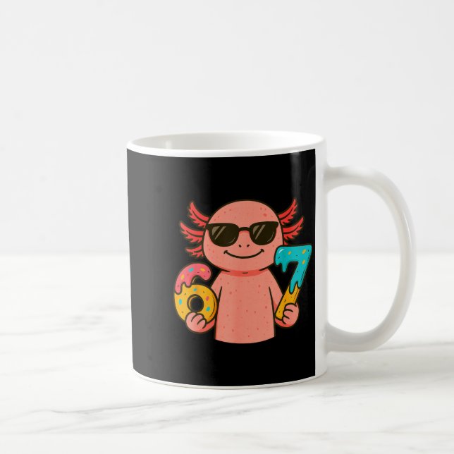 Axolotl 67 Meme Six Seven Funny Ice Cream Drip  Kaffeetasse (Rechts)
