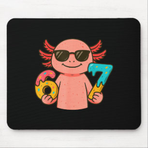 Axolotl 67 Meme Six Seven Lustiges Eis Drip Mousepad
