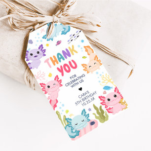 Axolotl Alotl Fun Birthday Party Fevor Tags Geschenkanhänger