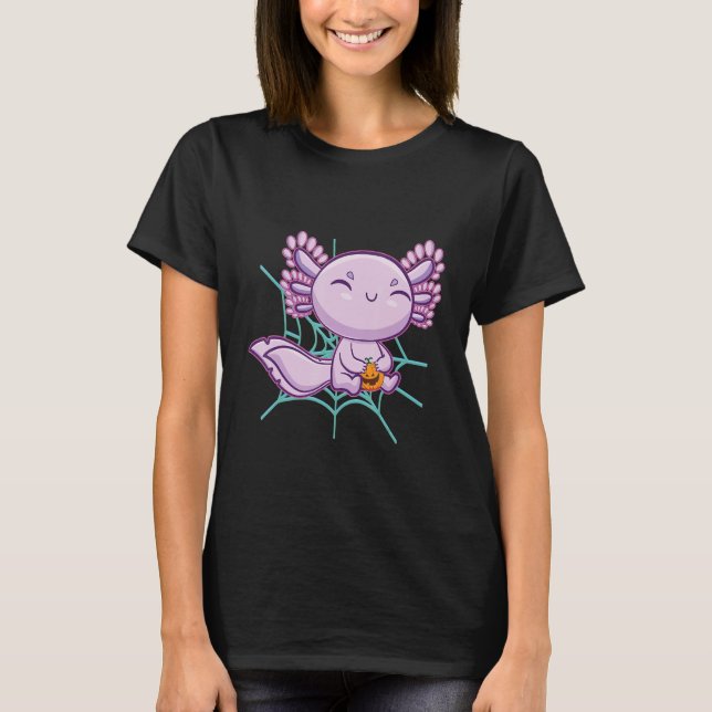 Axolotl Ambystoma Mexicanum Halloween Walking Fish T-Shirt (Vorderseite)