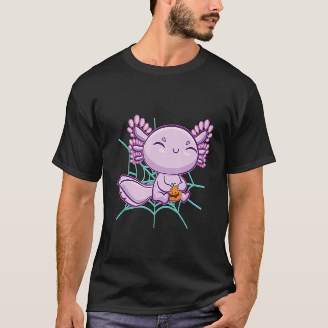 Axolotl Ambystoma Mexicanum Halloween Walking Fish T-Shirt (Vorderseite)