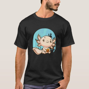 Axolotl Ambystoma Mexicanum Kürbis Laufender Fisch T-Shirt
