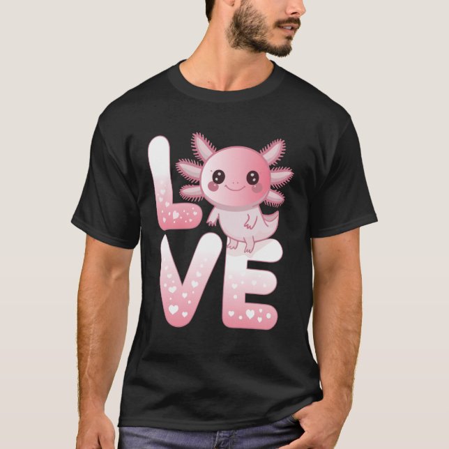 Axolotl Animals Kawaii Axolotls Lovers Cute Axolot T-Shirt (Vorderseite)