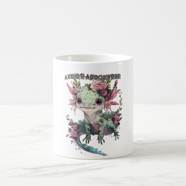 Axolotl Apokalypse! Halloween Kaffeetasse (Mittel)
