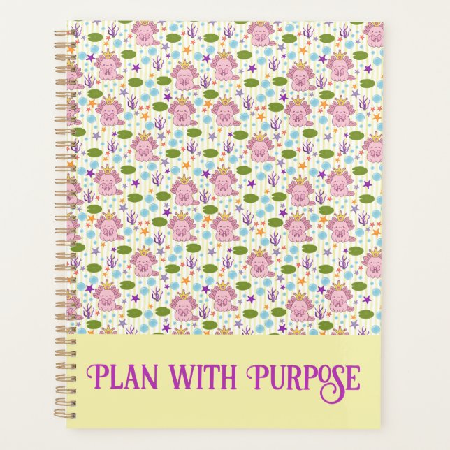 Axolotl Aquarium Girl Planer (Vorderseite)