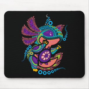 Axolotl Art Aztec Mexican Salamander Mexico Cinco Mousepad